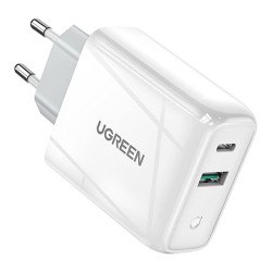 Ładowarka sieciowa UGREEN CD170 36W USB-C USB-A (biała)