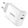Ładowarka sieciowa UGREEN CD170 36W USB-C USB-A (biała)