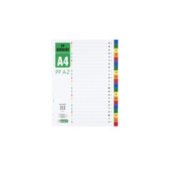 PRZEKŁADKI A-Z A4 D.RECT MIX KOLORÓW PP 20KART