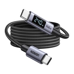 Kabel USB-C Ugreen L530 240W, 480Mbps, 3m (szary)
