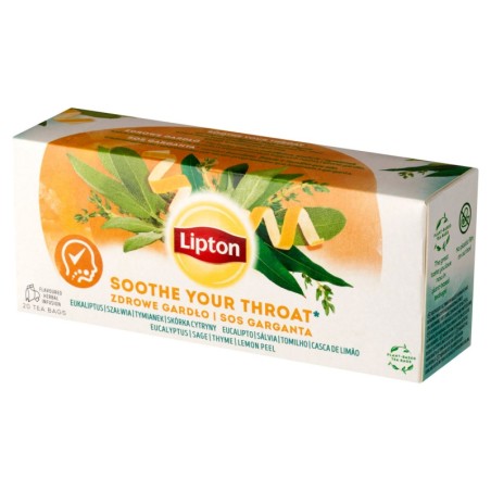 HERBATA ZIOŁOWA ZDROWE GARDŁO LIPTON 20 TOREBEK