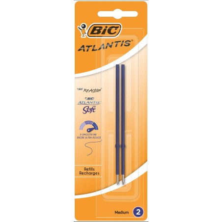 WKŁAD DO DŁUGOPISU BIC ATLANTIS 892409 NIEBIESKI 2SZT