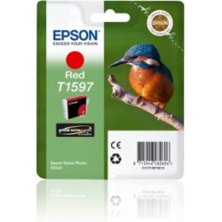 Tusz oryginalny EPSON T1597 C13T15974010 Czerwony  17 ml