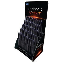 DŁUGOPIS KULKOWY AUTOMATYCZNY LINC PENTONIC B-RT 4007BLU-D50 NIEBIESKI 0.7 CZARNA OBUDOWA 5X10SZT+DISPLAY PLASTIK