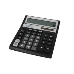 Kalkulator biurowy 203x158x31mm VECTOR KAV VC-888X BK II czarny solarne+bateria LR44