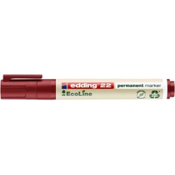 Marker permanentny EDDING ecoLine 22 czerwony 1-5 mm