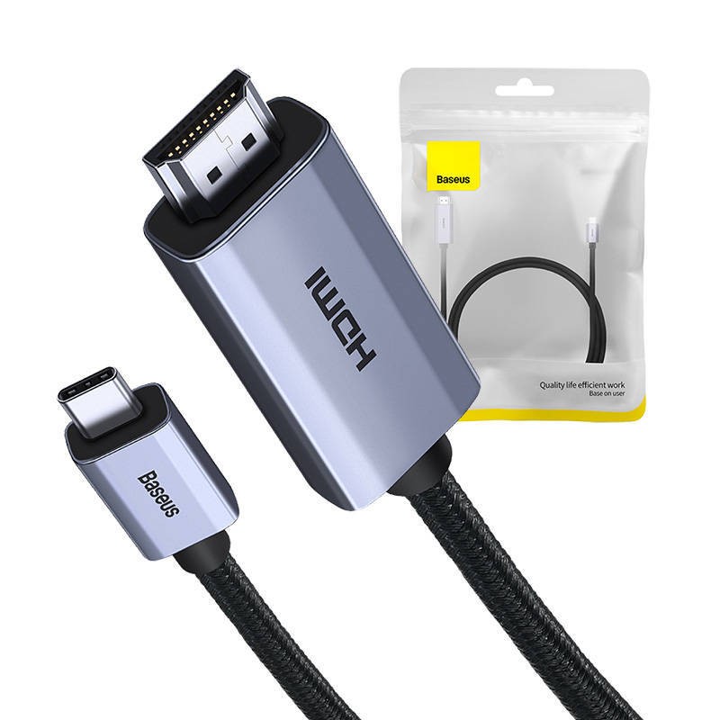 Kabel USB-C do HDMI Baseus, 4K, 1m (czarny)