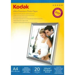 PAPIER FOTOGRAFICZNY BŁYSZCZĄCY KODAK ULTRA PREMIUM PHOTO PAPER 5740-816 A4 270G 20 ARK.