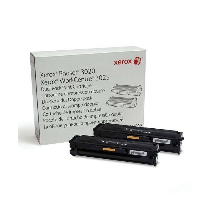 XEROX ORYGINALNY TONER 106R03048, BLACK, XEROX 3020B, DUAL PACK, O