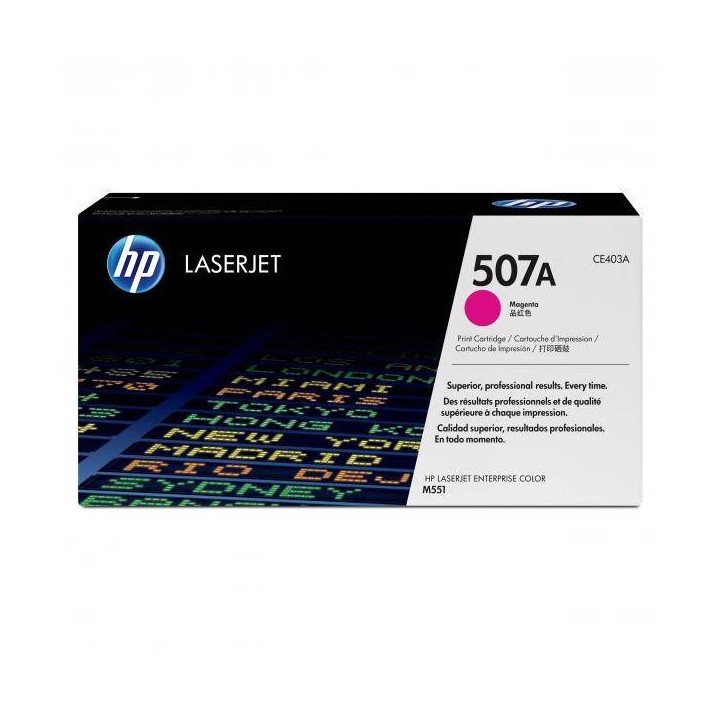 HP ORYGINALNY TONER CE403A, MAGENTA, 6000S, HP 507A, HP LASERJET ENTERPRISE 500 COLOR M551, O