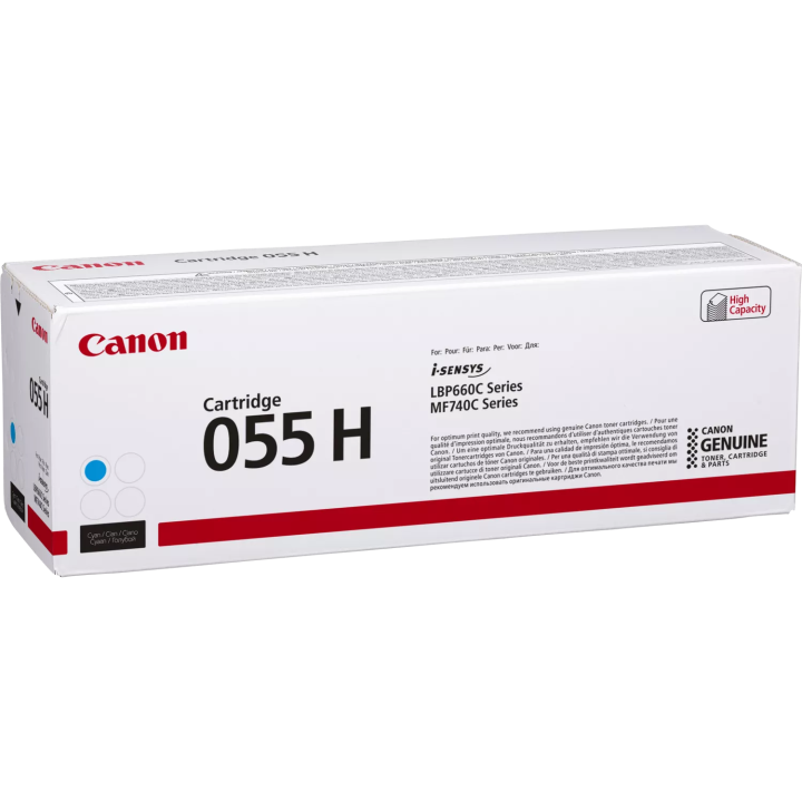 CANON ORYGINALNY TONER 055CH, CYAN, 5900S, 3019C002, HIGH CAPACITY, CANON MF742CDW, MF744CDW, MF746CX, LBP663CDW, LBP664CX, O