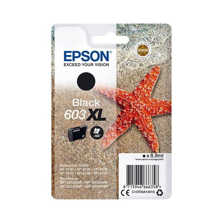 EPSON ORYGINALNY INK / TUSZ C13T03A14010, 603XL, BLACK, 8.9ML, EPSON EXPRESSION HOME XP-2100, 2105, 3100, 3105, WF2810