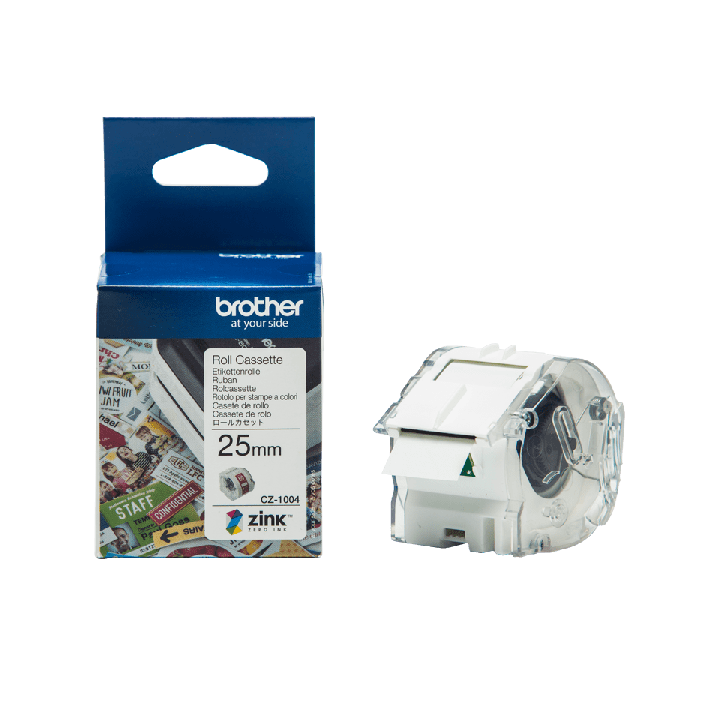 BROTHER TAŚMA PAPIEROWA 25MM X 5M, BIAŁA, CZ1004, DO DRUKARKI VC-500W