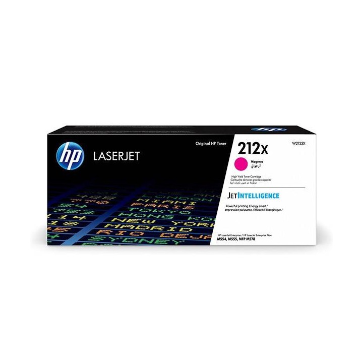 HP ORYGINALNY TONER W2123X, MAGENTA, 10000S, HP 212X, HIGH YIELD, HP COLOR LASERJET ENTERPRISE M554DN,M555DN,M555X, O