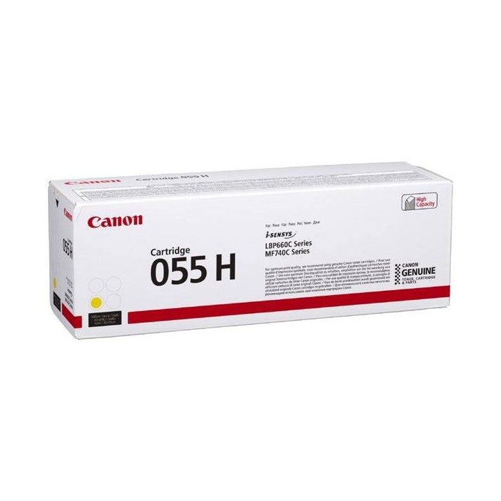 CANON ORYGINALNY TONER 055YH, YELLOW, 5900S, 3017C002, HIGH CAPACITY, CANON MF742CDW, MF744CDW, MF746CX, LBP663CDW, LBP664CX, O