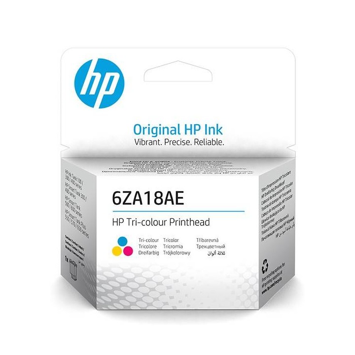 HP ORYGINALNY GŁOWICA DRUKUJĄCA 6ZA18AE, TRI-COLOR, HP SMART TANK 500, 515, 530, 615 AIO