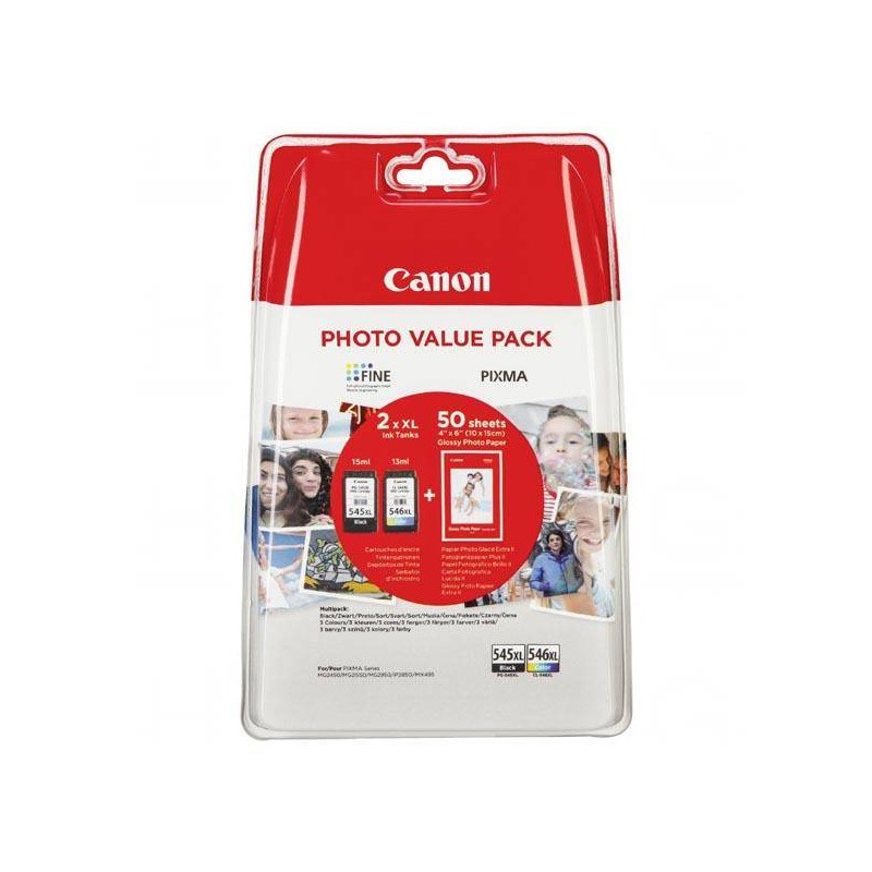 Tusz oryginalny CANON PG545XL/CL546XL/PG501 8286B006 CMYK  180 stron