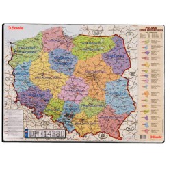 Podkład 50x65cm ESSELTE mapa Polski 12051