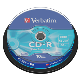 PŁYTA CD-R 700MB 52X VERBATIM DATALIFE 43437 CAKE 10 SZT.