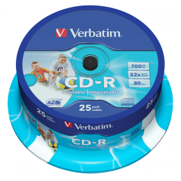 PŁYTA CD-R 700MB 52X VERBATIM DATALIFE PLUS 43439 CAKE 25 SZT.