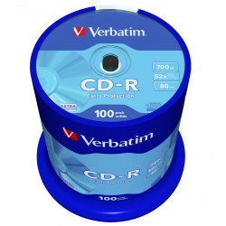 PŁYTA CD-R 700MB 52X VERBATIM DATALIFE 43411 CAKE 100 SZT.