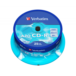 PŁYTA CD-R 700MB 52X VERBATIM DATALIFE PLUS 43352 CAKE 25 SZT.