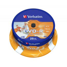 PŁYTA DVD-R 4,7GB 16X VERBATIM DATALIFE PLUS 43538 CAKE 25 SZT.