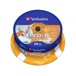 PŁYTA DVD-R 4,7GB 16X VERBATIM DATALIFE PLUS 43538 CAKE 25 SZT.