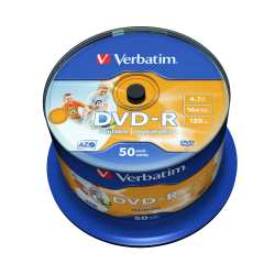 PŁYTA DVD-R 4,7GB 16X VERBATIM DATALIFE PLUS 43533 CAKE 50 SZT.