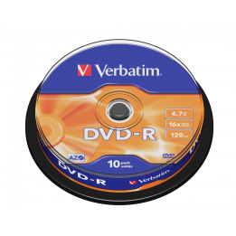 PŁYTA DVD-R 4,7GB 16X VERBATIM DATALIFE PLUS 43523 CAKE 10 SZT.
