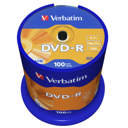 PŁYTA DVD-R 4,7GB 16X VERBATIM DATALIFE PLUS 43549 CAKE 100 SZT.