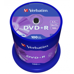 PŁYTA DVD+R 4,7GB 16X VERBATIM DATALIFE PLUS 43551 CAKE 100 SZT.