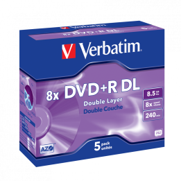 PŁYTA DVD+R 8,5GB 8X VERBATIM DATALIFE PLUS 43541 JEWEL 5 SZT.