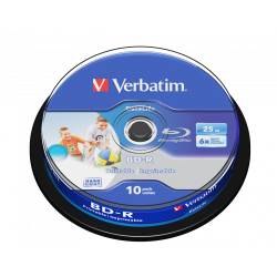 PŁYTA BD-R 25GB 6X VERBATIM DATALIFE 43804 CAKE 10 SZT.