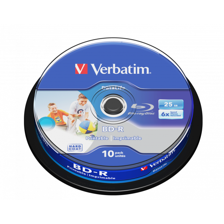 PŁYTA BD-R 25GB 6X VERBATIM DATALIFE 43804 CAKE 10 SZT.