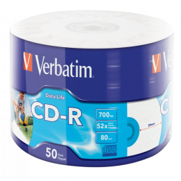 PŁYTA CD-R 700MB 52X VERBATIM DATALIFE 43794 SPINDLE 50 SZT.