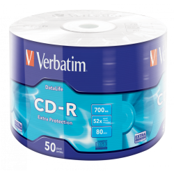 PŁYTA CD-R 700MB 52X VERBATIM DATALIFE 43787 SPINDLE 50 SZT.