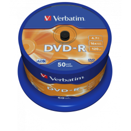 PŁYTA DVD-R 4,7GB 16X VERBATIM 43548 CAKE 50 SZT.