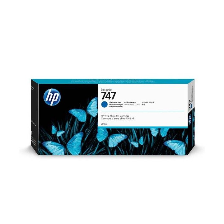 HP ORYGINALNY INK / TUSZ P2V85A, HP 747, CHROMATIC BLUE, 300ML, HP HP DESIGNJET Z9