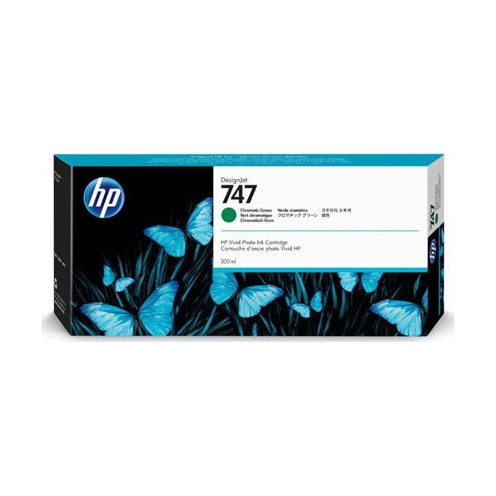HP ORYGINALNY INK / TUSZ P2V84A, HP 747, CHROMATIC GREEN, 300ML, HP HP DESIGNJET Z9