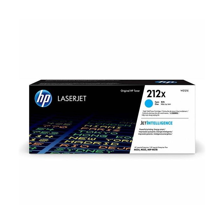 HP ORYGINALNY TONER W2121X, CYAN, 10000S, HP 212X, HP COLOR LASERJET ENTERPRISE M555DN, M555X, M554DN, O