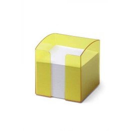 POJEMNIK Z KARTECZKAMI 90X90MM DURABLE TREND 1701682004 PRZEZROCZYSTY ŻÓŁTY 800 KARTECZEK