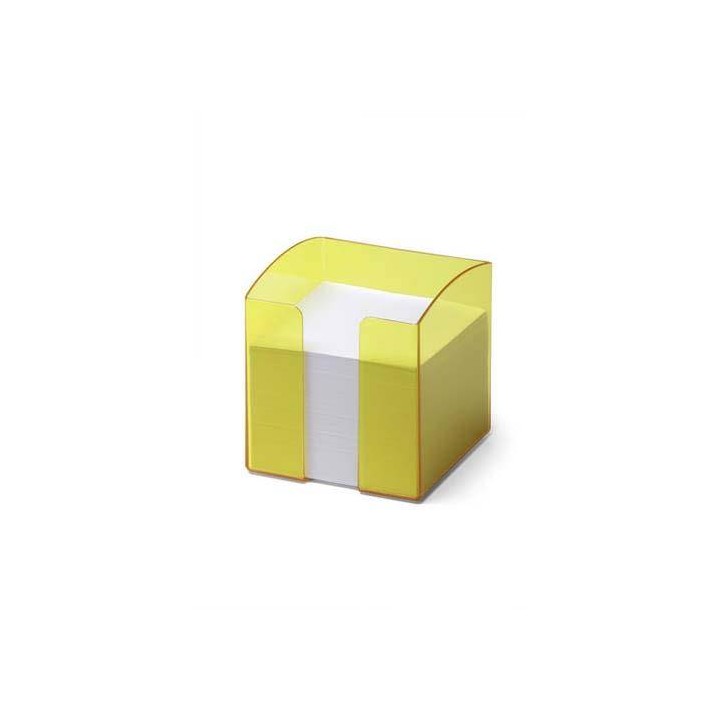 POJEMNIK Z KARTECZKAMI 90X90MM DURABLE TREND 1701682004 PRZEZROCZYSTY ŻÓŁTY 800 KARTECZEK