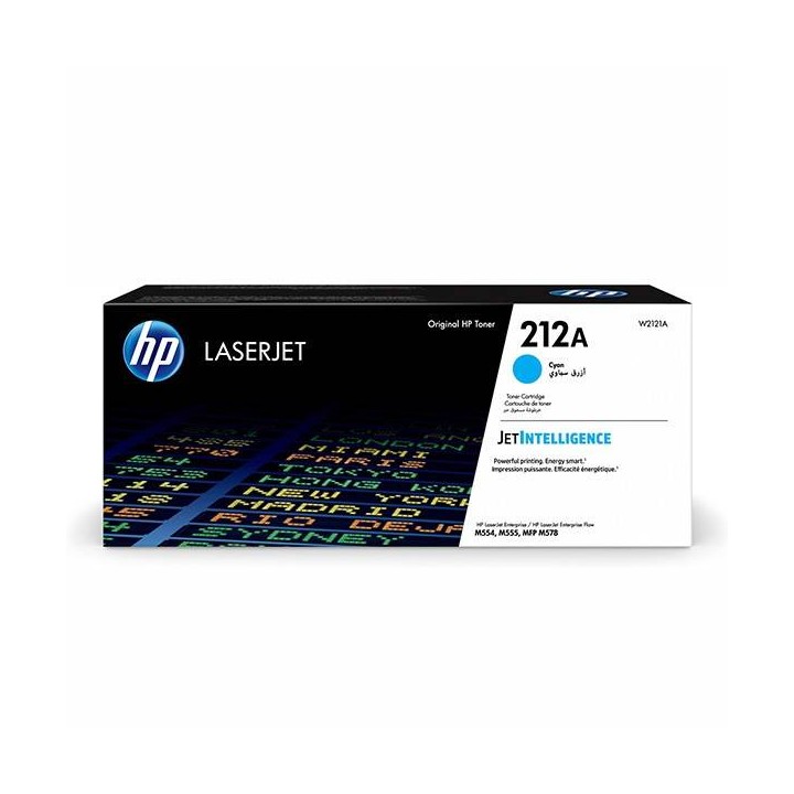 HP ORYGINALNY TONER W2121A, CYAN, 4500S, HP 212A, HP COLOR LASERJET ENTERPRISE M554DN, M555DN, M555X, O
