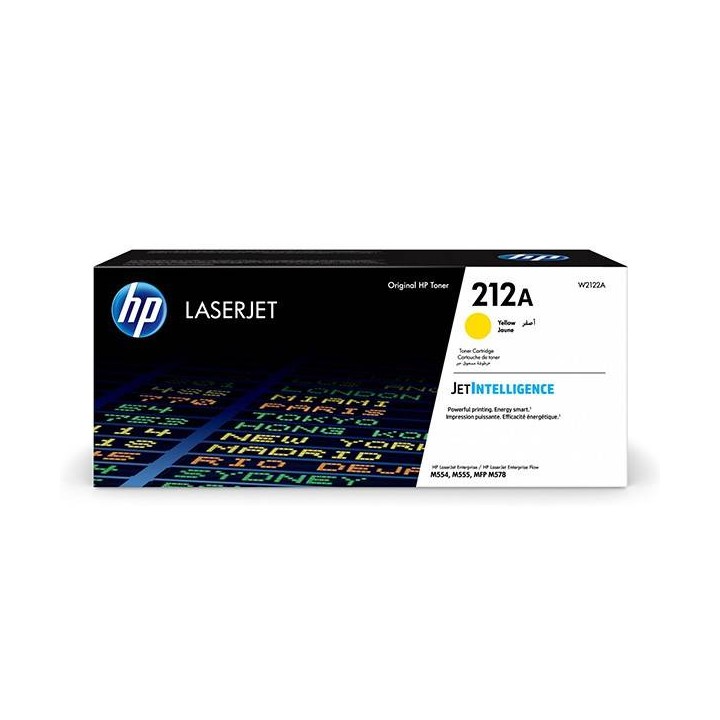 HP ORYGINALNY TONER W2122A, YELLOW, 4500S, HP 212A, HP COLOR LASERJET ENTERPRISE M554DN,M555DN,M555X, O
