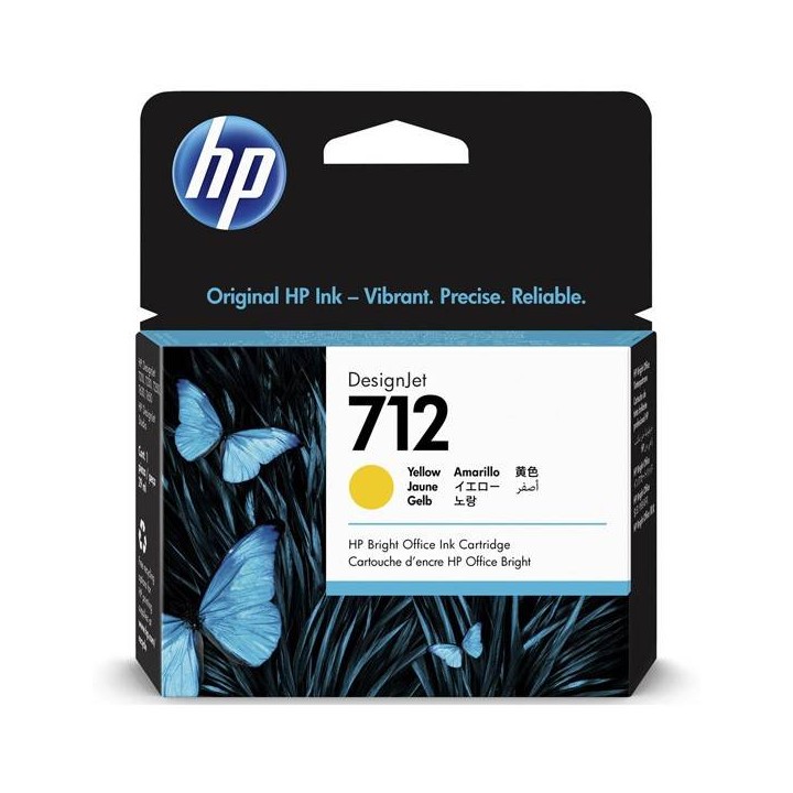 HP ORYGINALNY INK / TUSZ 3ED69A, HP 712, YELLOW, 29ML, HP DESIGNJET STUDIO, T210, T230, T250, T630, T650