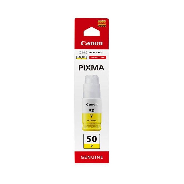CANON ORYGINALNY INK / TUSZ GI-50 Y, YELLOW, 7700S, 9ML, 3405C001, CANON PIXMA G5050,G6050,GM2050