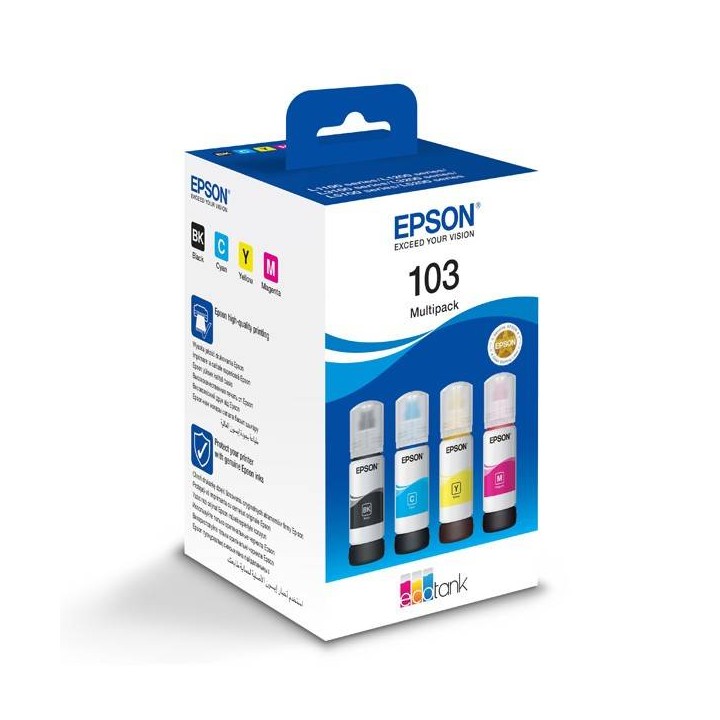 EPSON ORYGINALNY INK / TUSZ C13T00S64A, 103, T00S64A, CMYK, EPSON ECOTANK L3151, L3150, L3111, L3110
