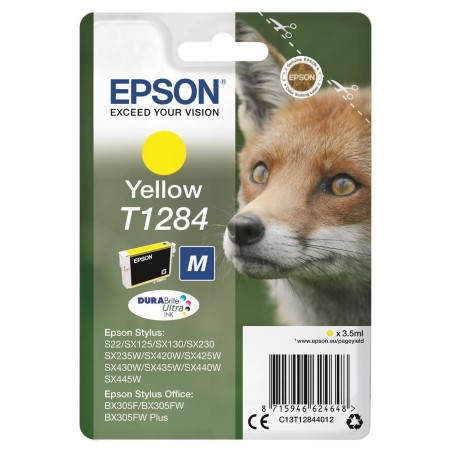 Tusz oryginalny EPSON T1284 C13T12844012 Yellow  3,5 ml