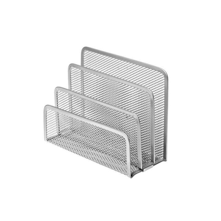 PRZYBORNIK NA DOKUMENTY 17 /8X7 /6X12CM FOROFIS 91321 SREBRNY METALOWY